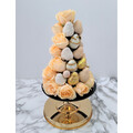 Peach, White & Gold Chocolate Strawberry Rose Tower